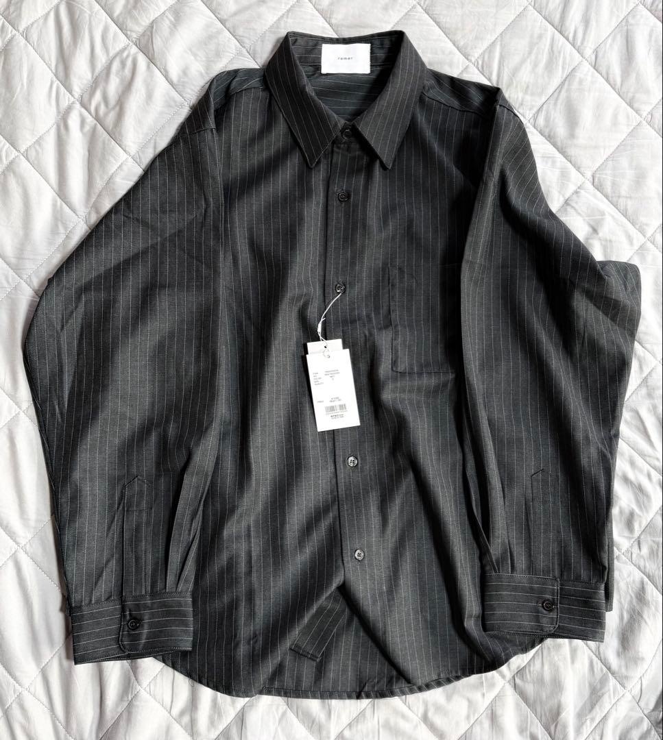 remer ルーズベーシックオーバーサイズシャツ - TRウール　Sサイズ