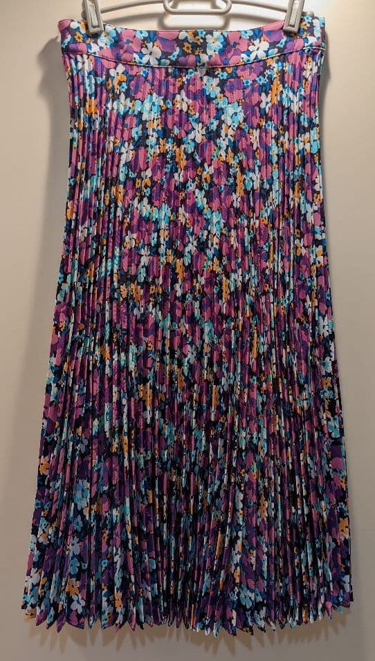 美品 PLAN C フラワープリント　プリーツスカート