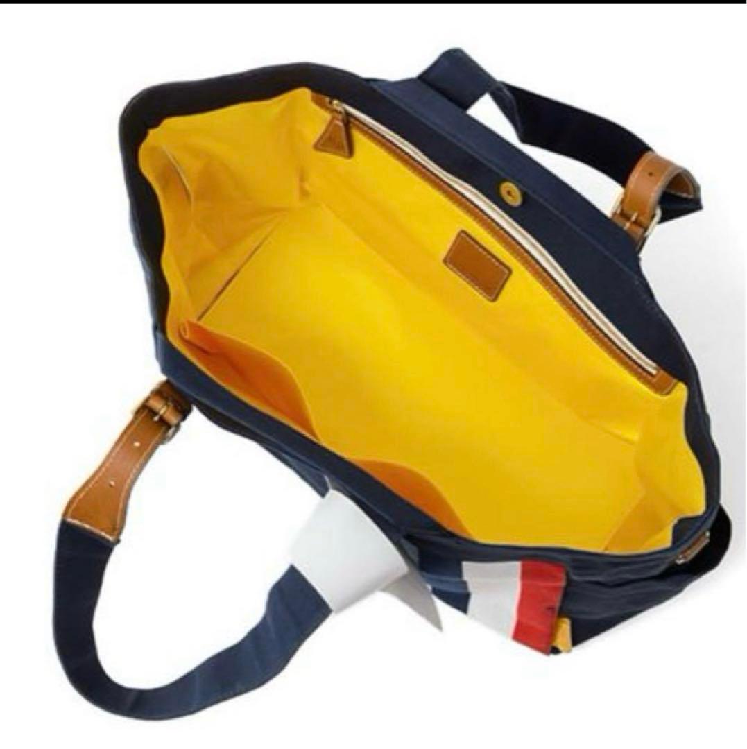 未開封　ダブルループ フランス×ネイビー/帆布トートバッグ 日本製 藤巻百貨店