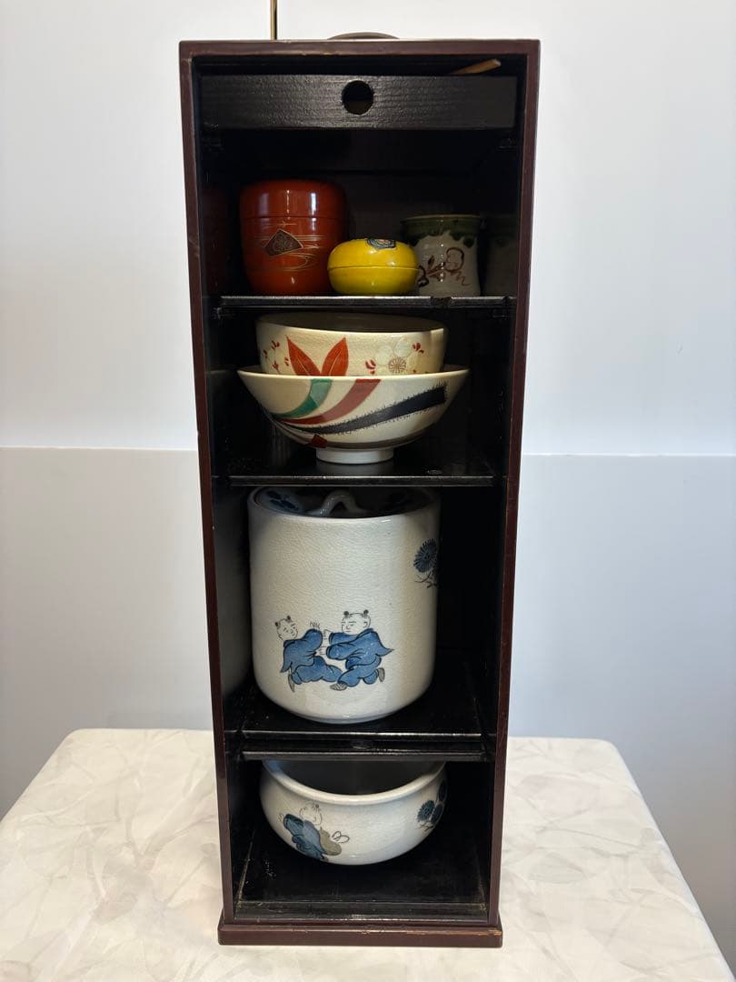 【少々傷有り】【おすすめセット】茶道具、茶箱セット ✨ガハハ本舗お宝倉庫市✨