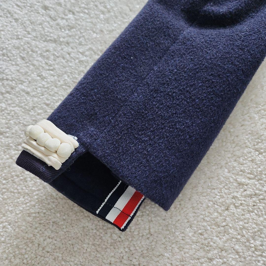 トムブラウンネイビー チェスターコート ウール混紡