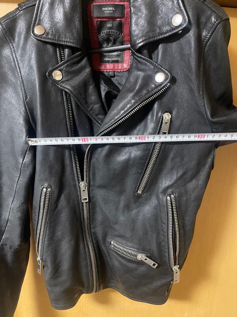 DIESEL ダブルライダースジャケット Sサイズ ブラック