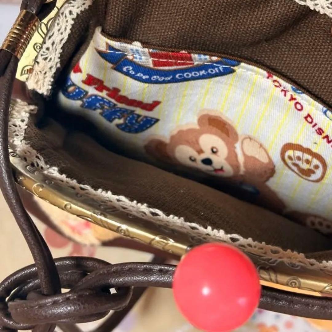 ダッフィー がま口 ポーチ バック ショルダーバッグ ハンドメイド