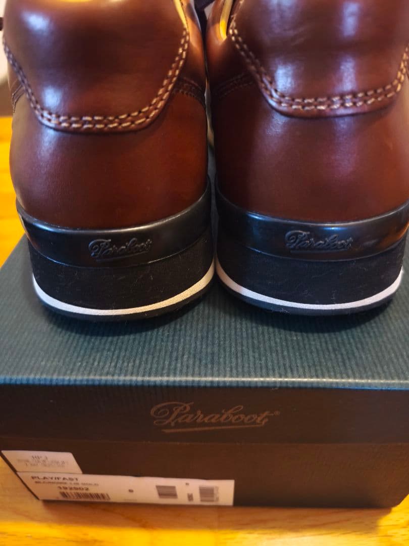 【美品】Paraboot PLAY- パラブーツ　ブラウン レザー スニーカー