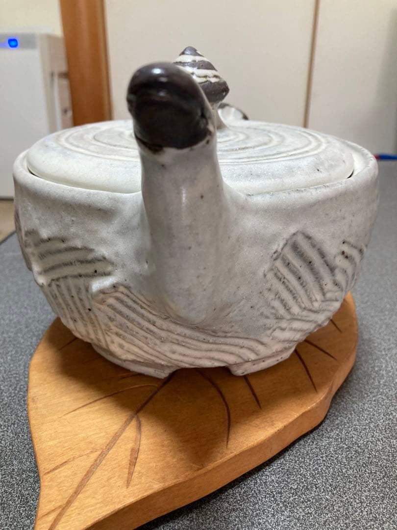 萩焼　金地博正作　鳩物小物いれ