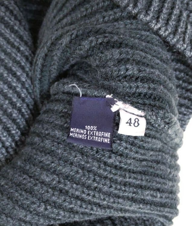 Drumohr◆厚手 カーディガン ジャケット【48】ダークグリーン／リブニット