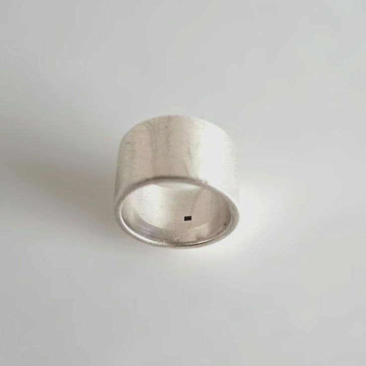 シルバー925　シンプル　プレーン　リング　幅広　ワイド　21号強