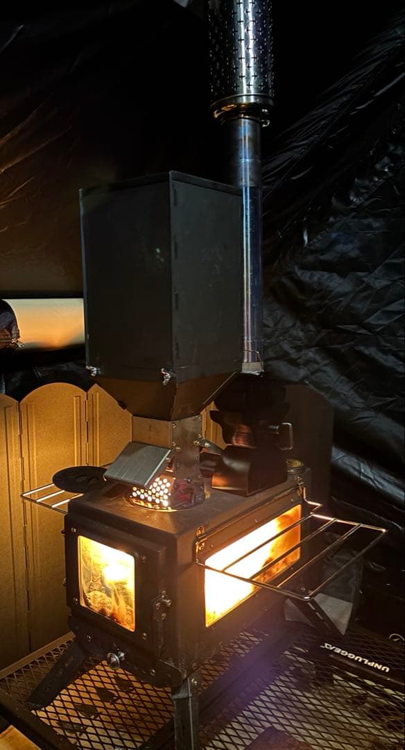 SENQI ペレット薪ストーブ　二回使用　ブラック