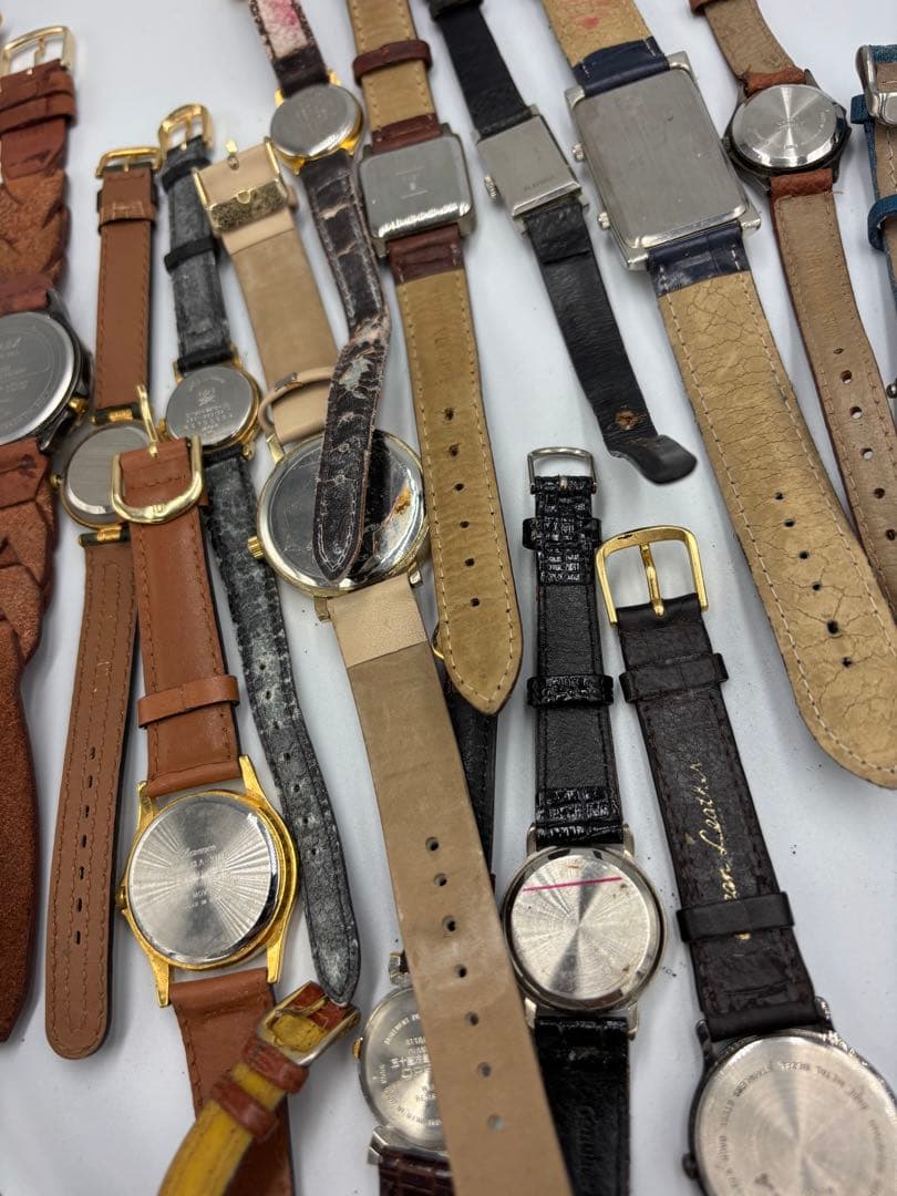 大幅値下げ　オール革ベルト腕時計 ジャンク22品セット
