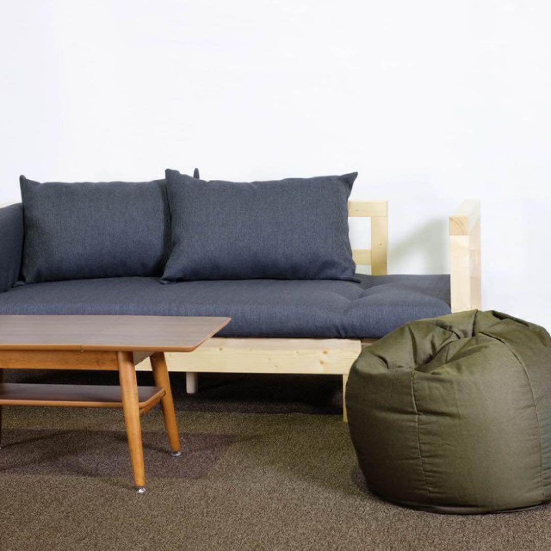 I 新品 北欧 ソファベッド グレー カントリー パイン材 すのこ 省スペース