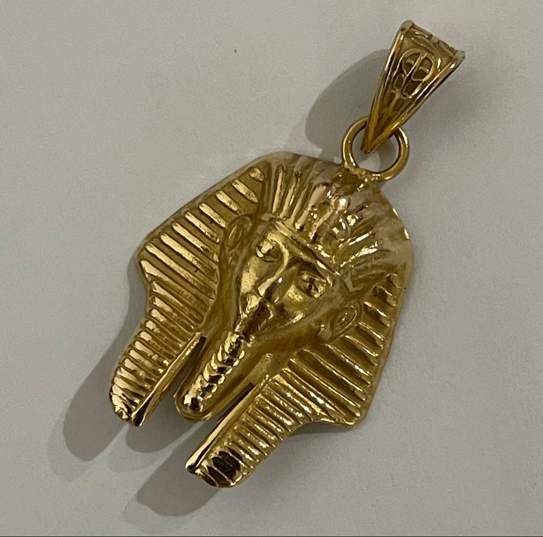 18金 ツタンカーメンヘッドネックレストップ