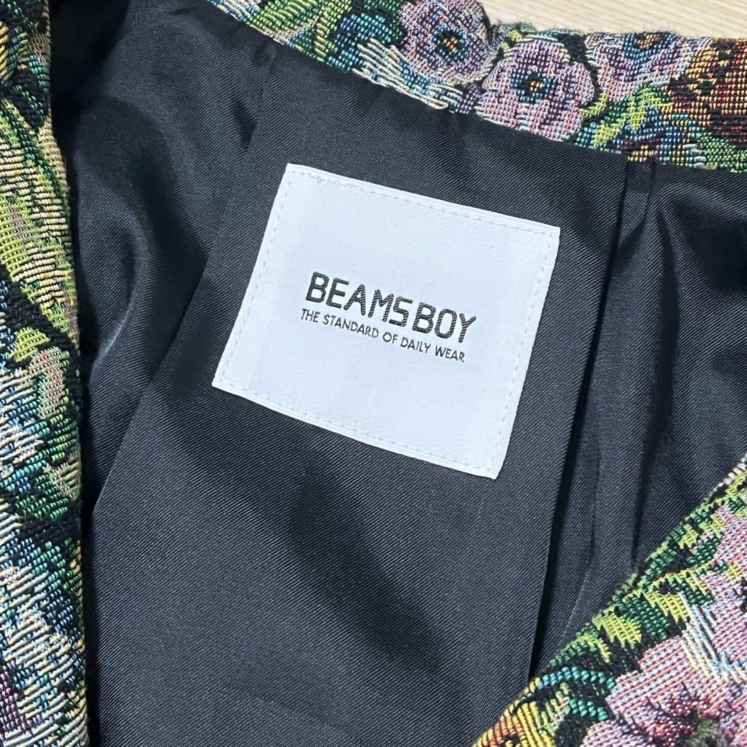 BEAMS BOY ゴブラン織花柄コート