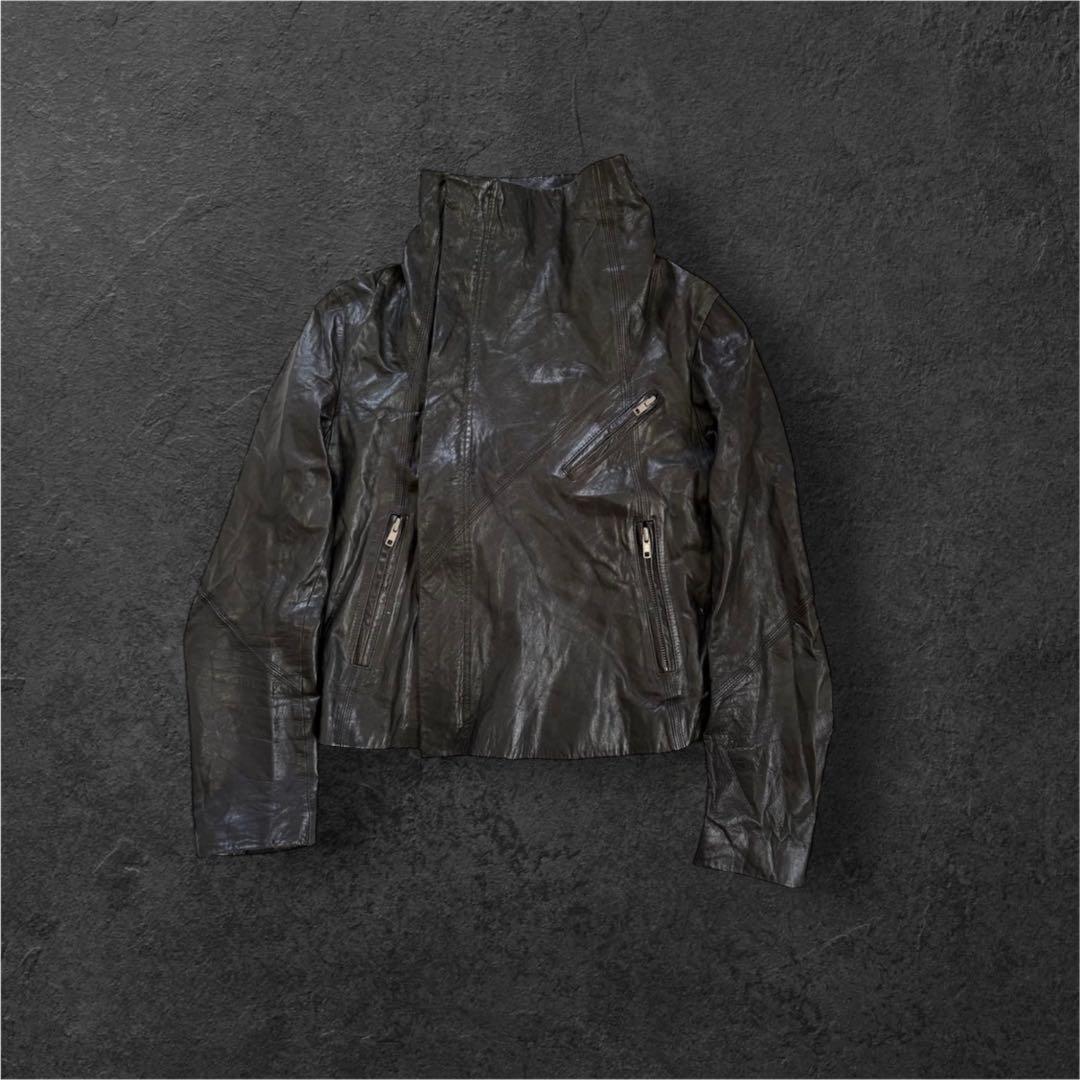 g.o.a ハイネックレザージャケット ライダース