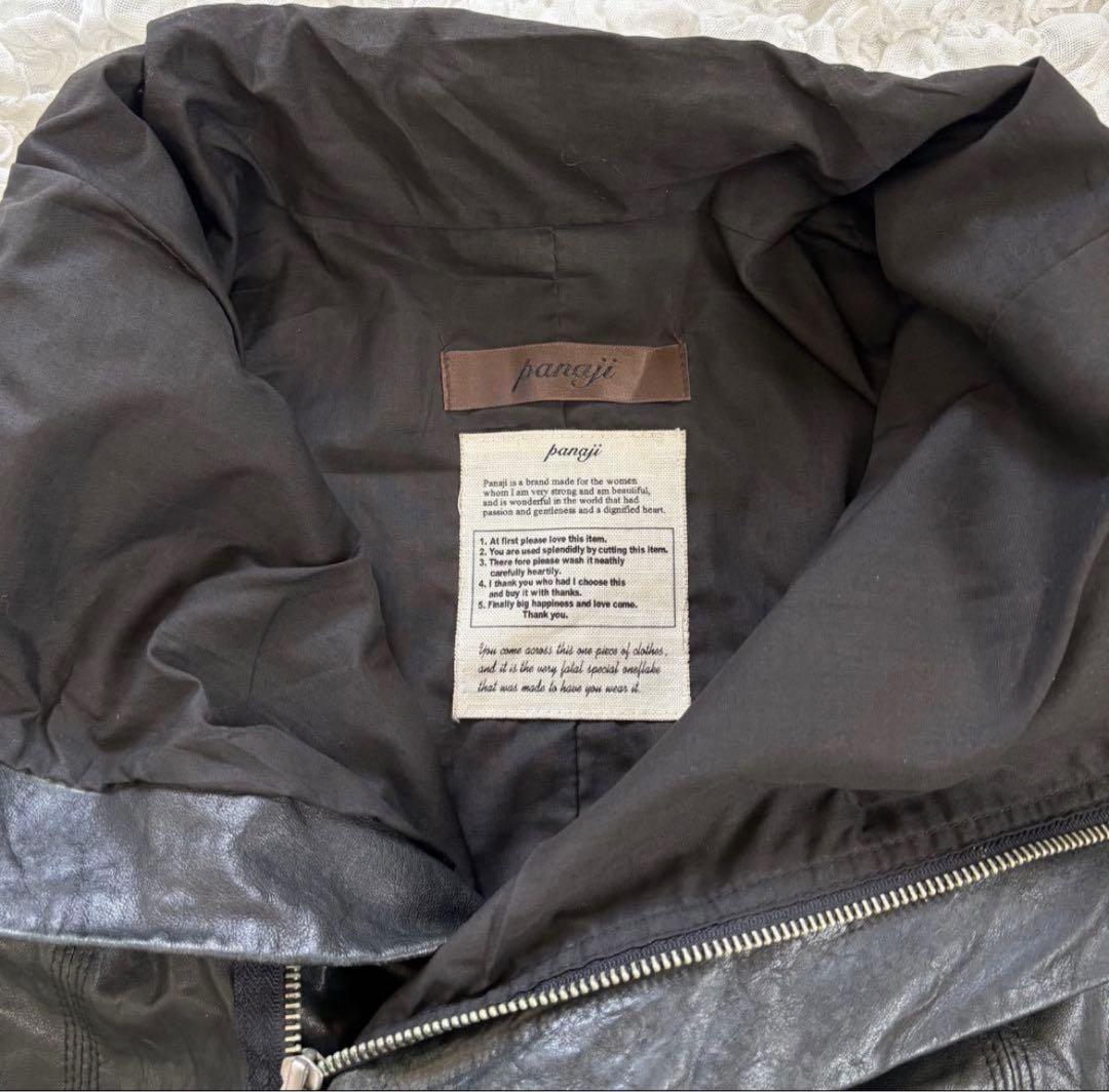 g.o.a ハイネックレザージャケット ライダース