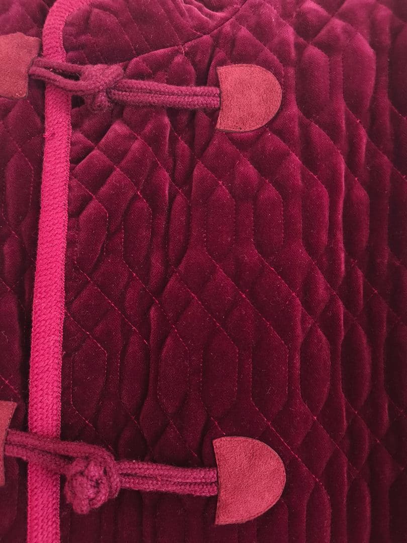 【Dior ビンテージ美品】バーガンディ キルティング ロングコート