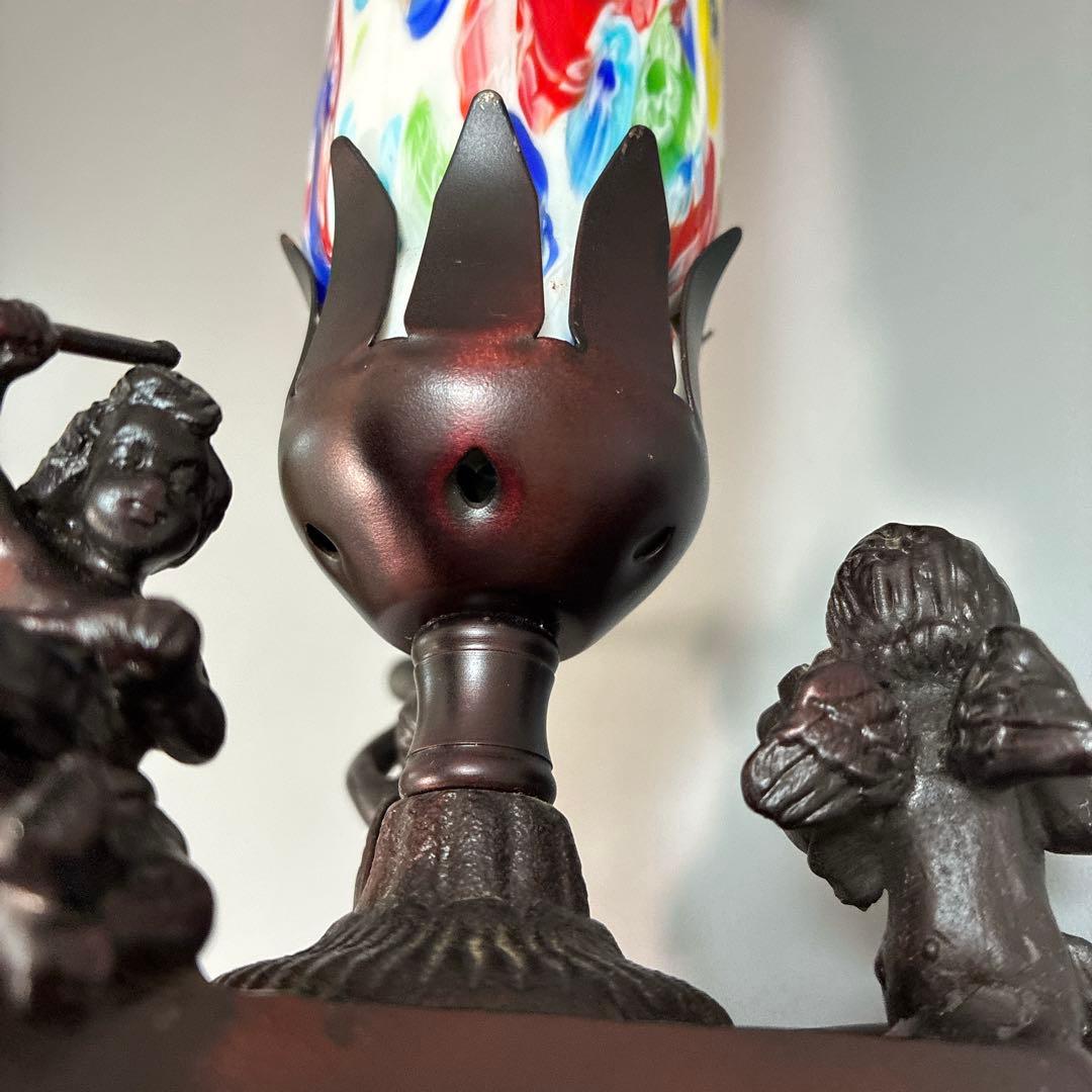 美品 ベネチアンランプ イタリア ムラノ製 ガラフランプ　天使　アンティーク