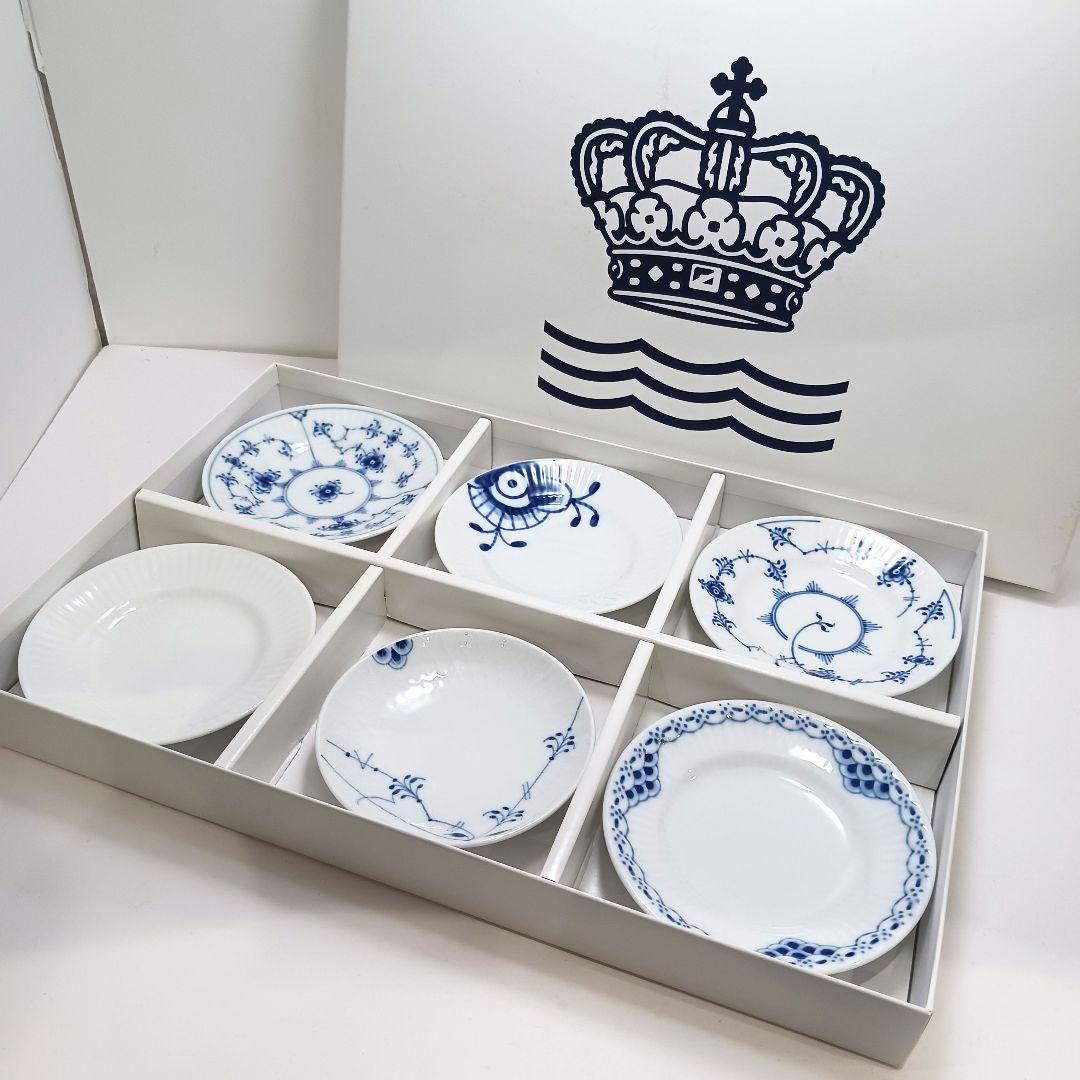 Y3269-2 ロイヤルコペンハーゲン ヒストリーミックス 小皿6枚セット　T