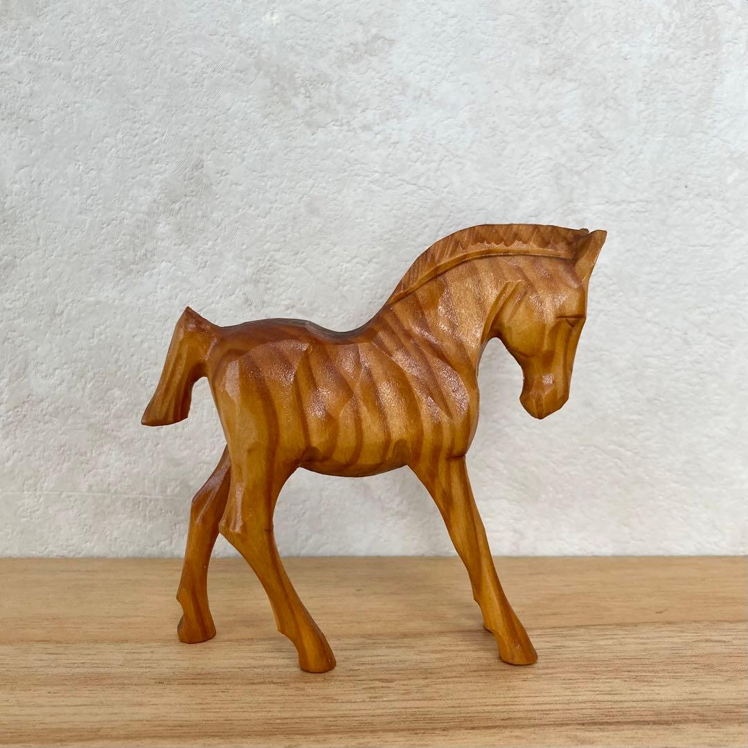 馬　木製　置物　人形　午年　ドイツ　ヴィンテージ