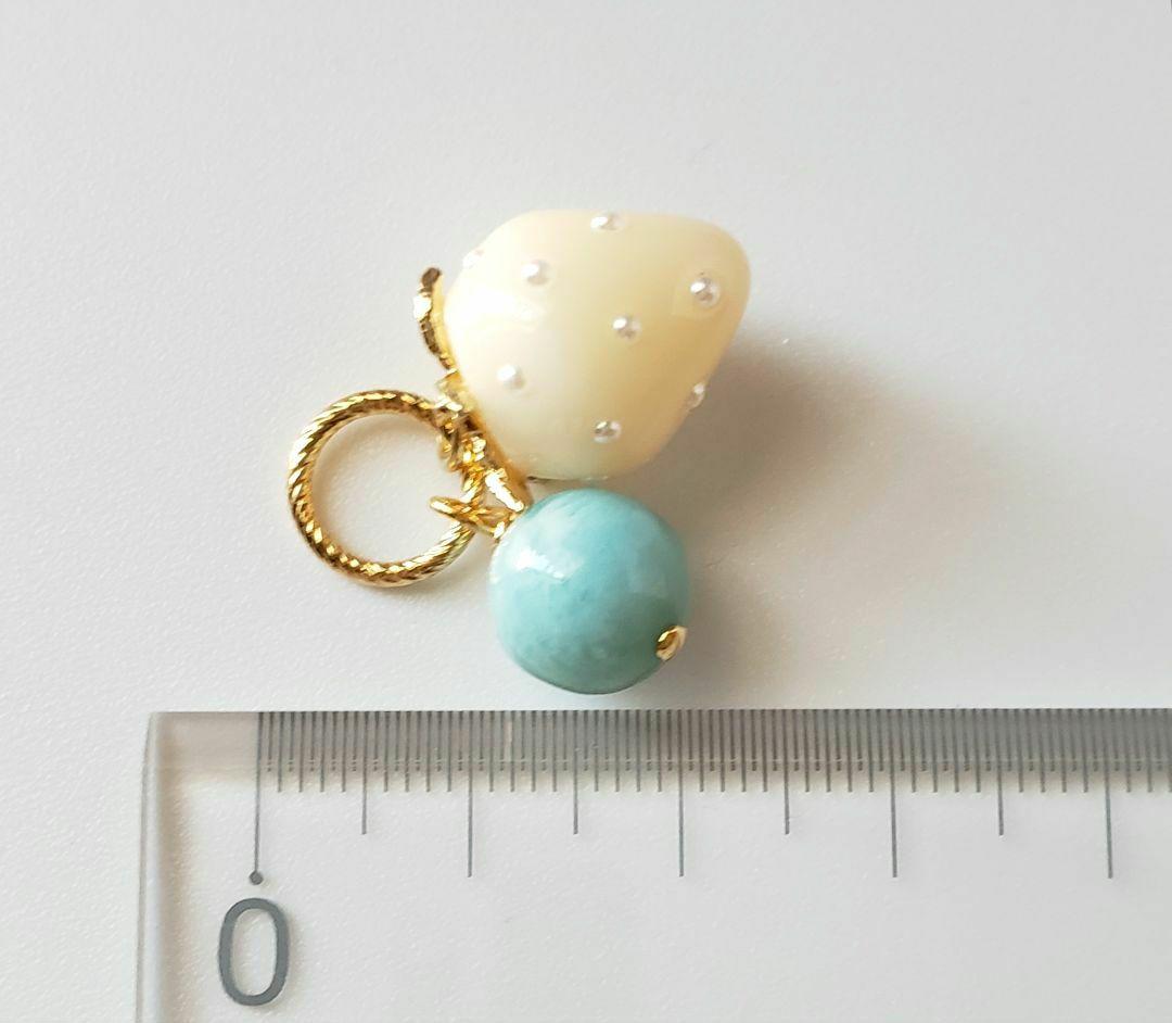 売却済み　285　ラリマー　ミルキーいちご　ペンダントトップ　訳あり