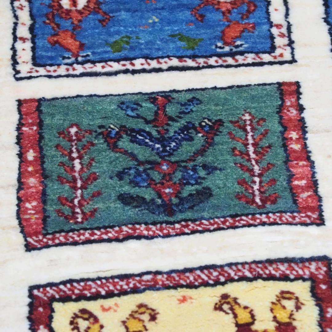 ゾランヴァリ　ギャッベ（中判）ルリバフ　174×119ｃｍ