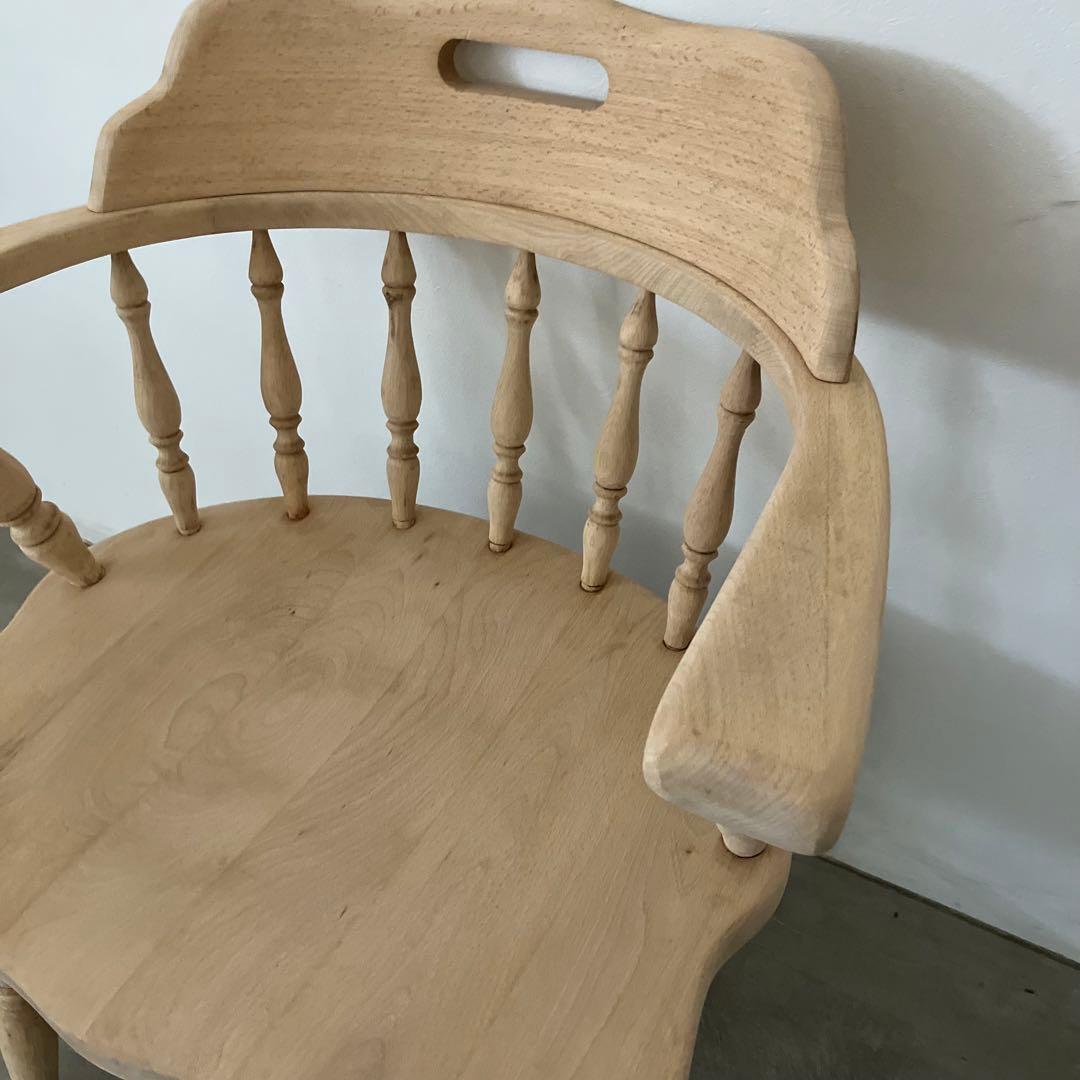 レトロ　アンティーク　古家具　剥離家具　ストリップド　ウィンザーチェア　椅子