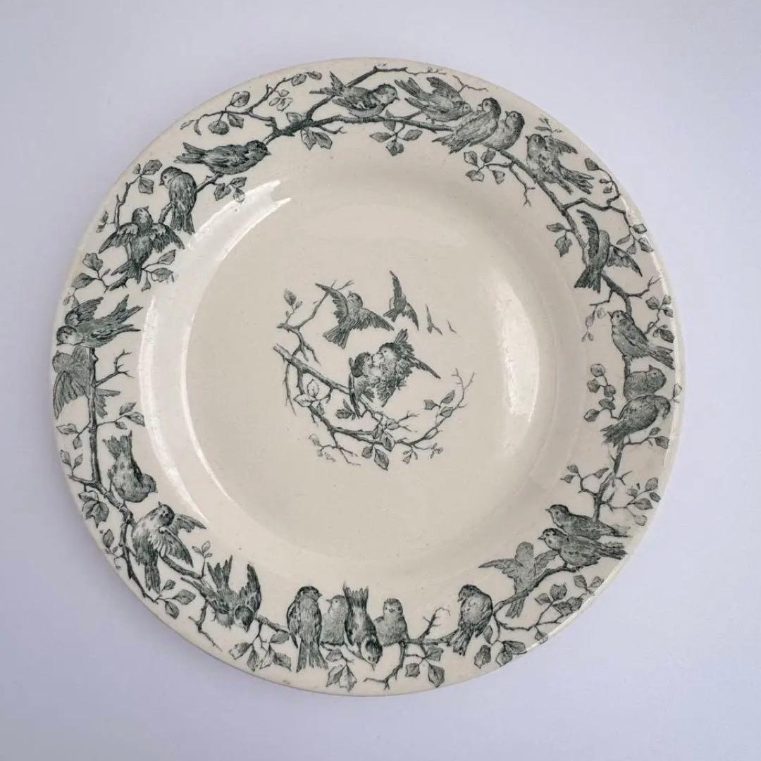 フランスアンティーク　Gien AVIARY ディナープレート