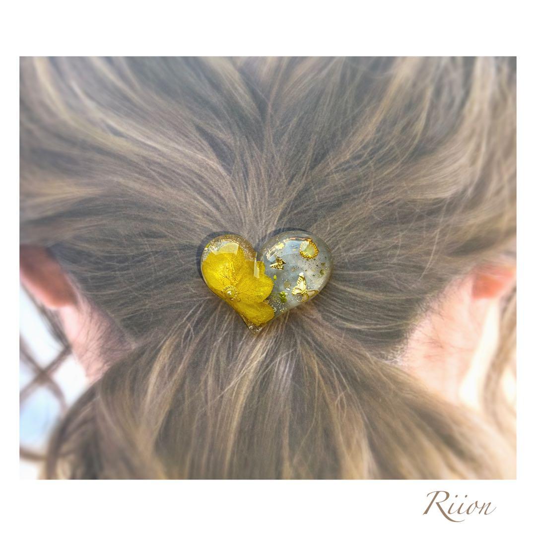 no.1108‪.*❤︎ アジサイたちのドライフラワーレジンヘアゴム❤︎.*❷