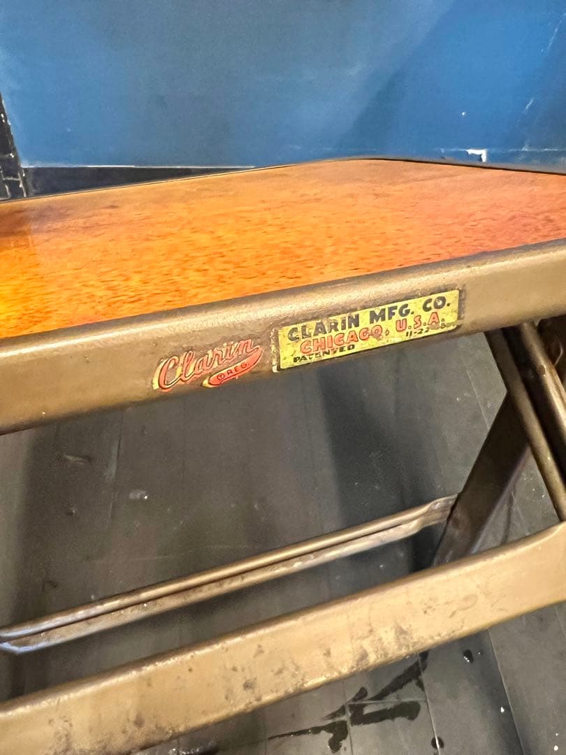 12/16迄送料込Clarin フォールディングチェア クラリン ヴィンテージ4