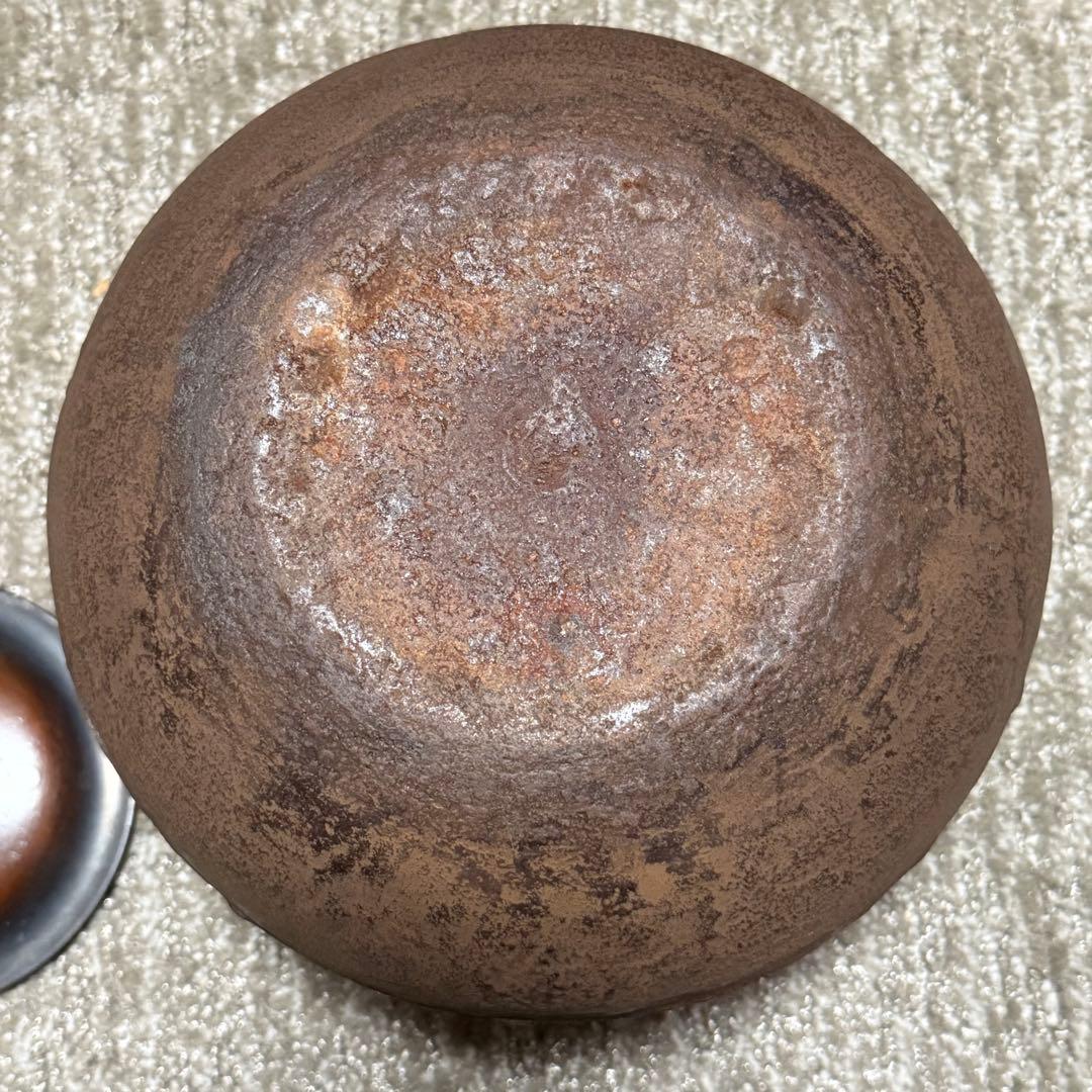 茶道具 古釜 大西浄雲作 丸釜 鉄瓶 古美術