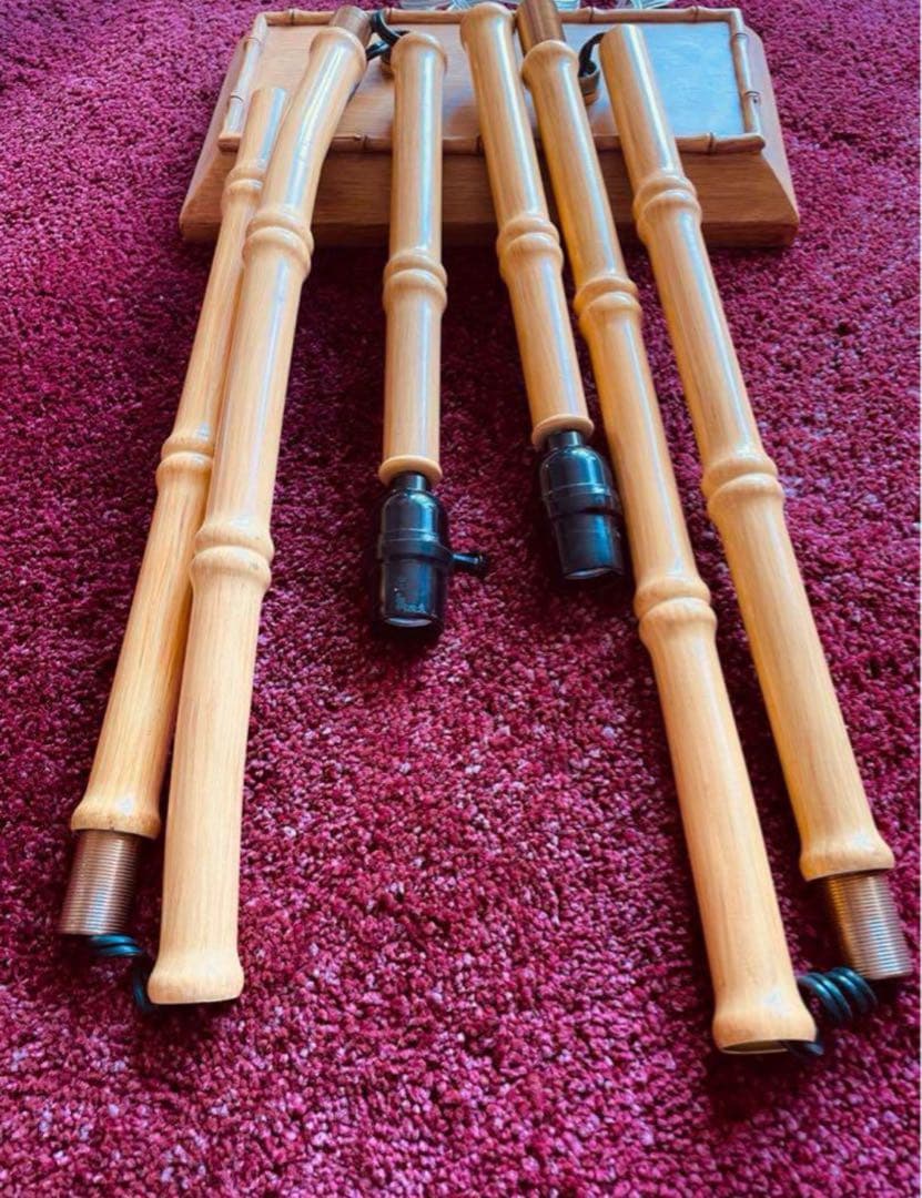 ハワイアン　フロアライト　バンブー　ラタン　tiki ティキ50s トロピカル