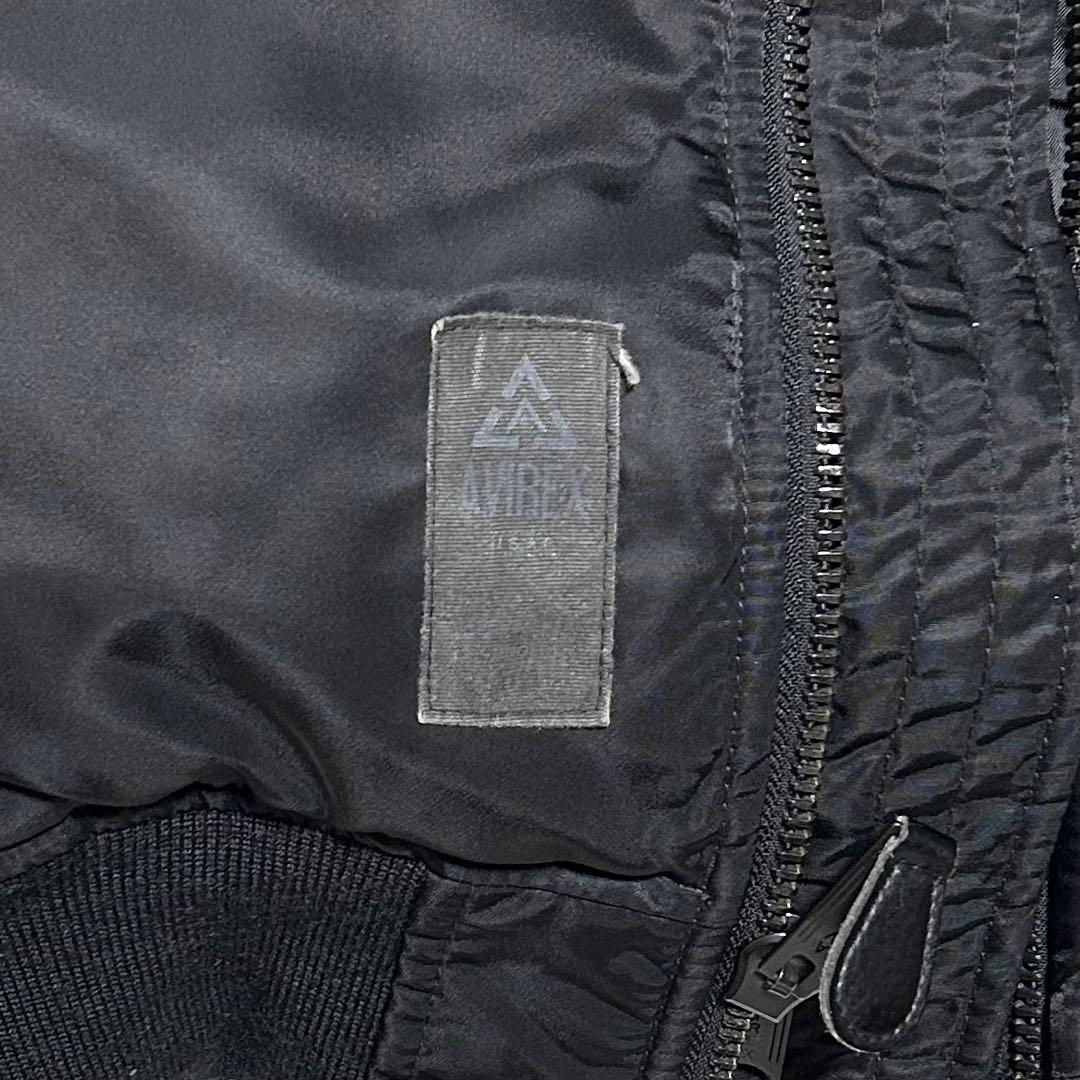 AVIREX MJ-101リバイバル MA-1 フライトジャケット レア 黒 L