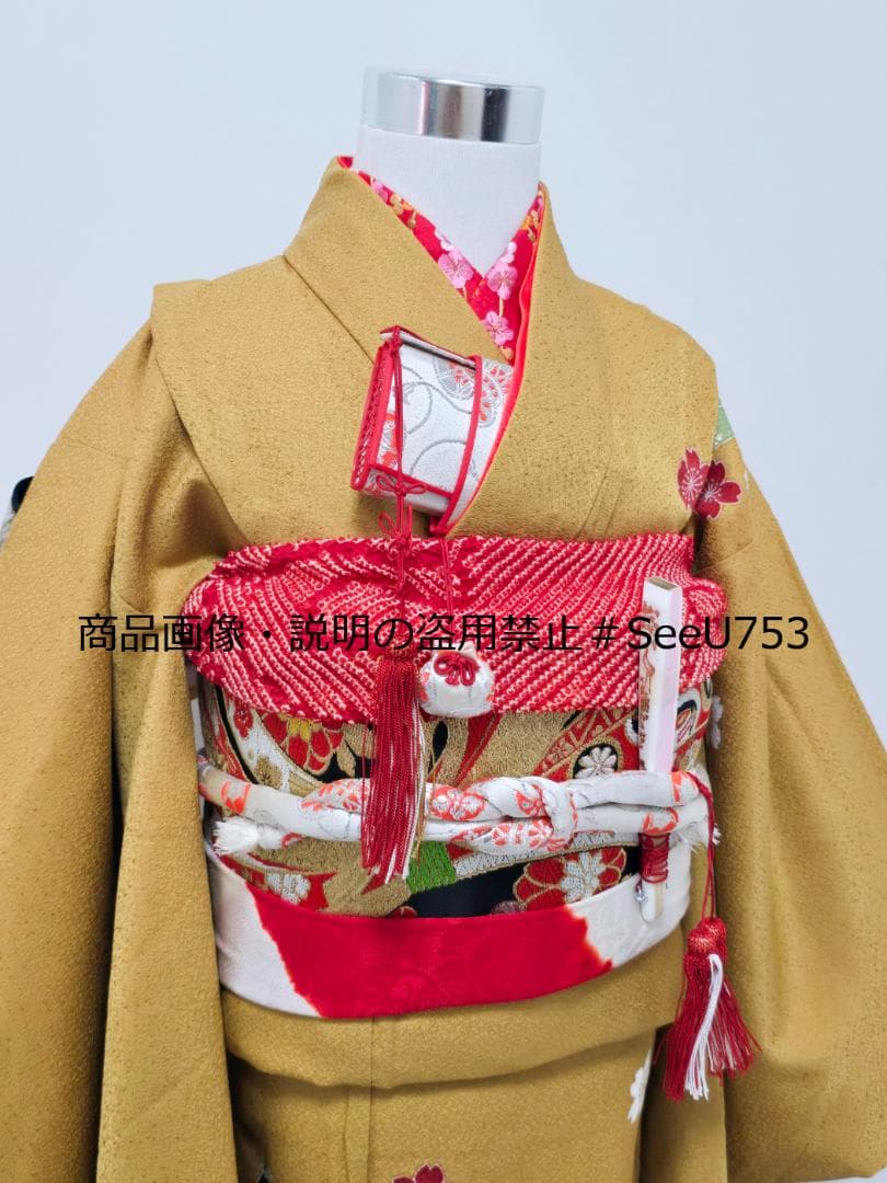 七五三　7歳　正絹　着物　セット　女の子 *c33
