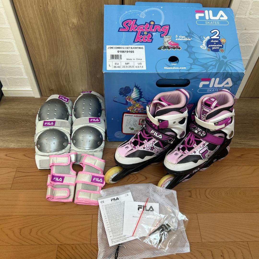 FILA スケーティングキット　ローラーブレード22.5〜25.5㎝美品