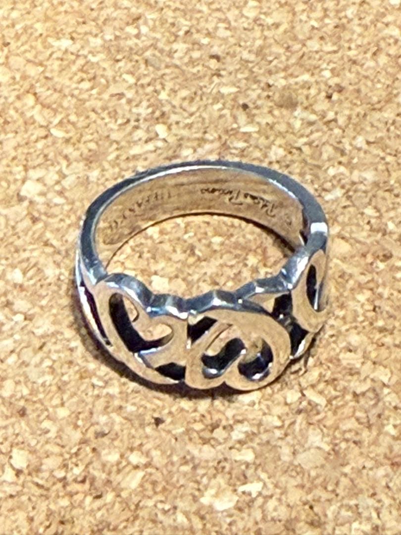 ティファニー　ラビングトリプルハート シルバーリング シルバー925 13号