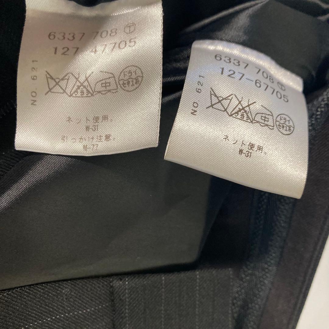 【りみちん】INDIVI　ストライプ スーツ 大きいサイズ 46 黒