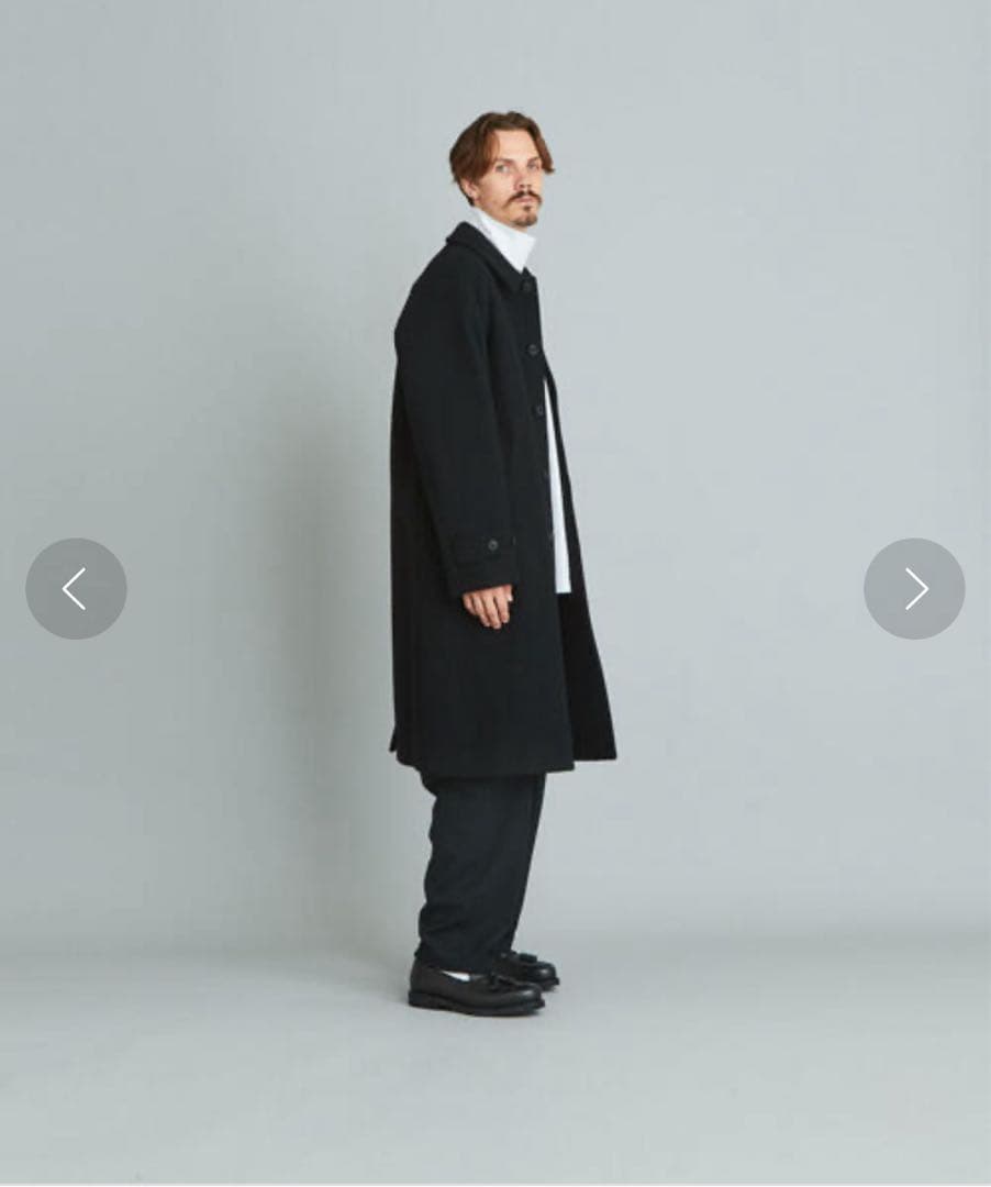 steven alan スティーブンアラン ブラックXL バルカラーコート