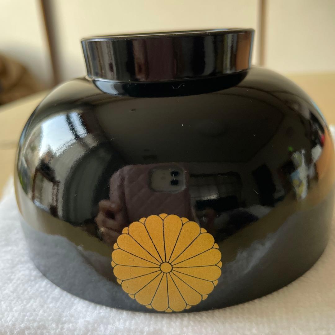 菊紋入り　黒　赤　高級会津漆器椀 吸物　割烹　10個セット　昭和レトロ