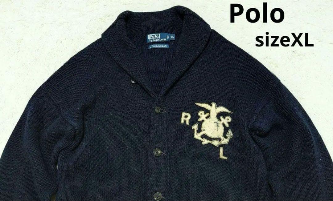 Polo by Ralph Lauren　ニットカーディガン　ネイビー