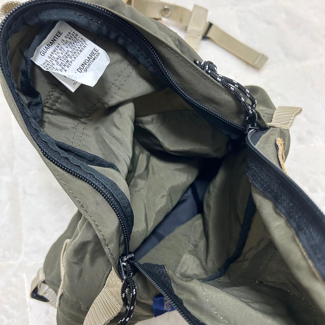 DENIM DUNGAREE ワッペン　リュック　カーキ　キッズ