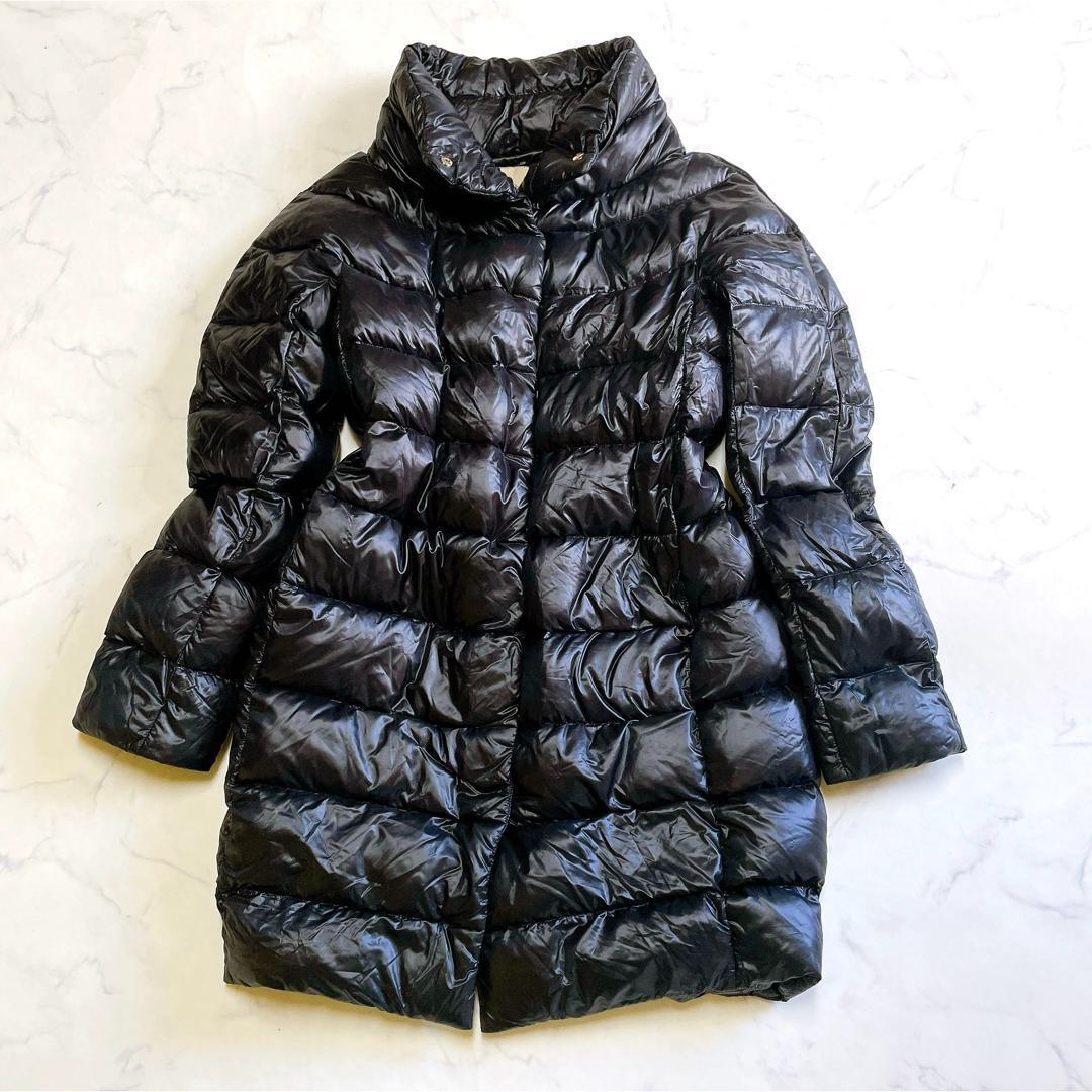 美品 ヘルノ ダウンジャケットコート グースダウン フェザー 40 L
