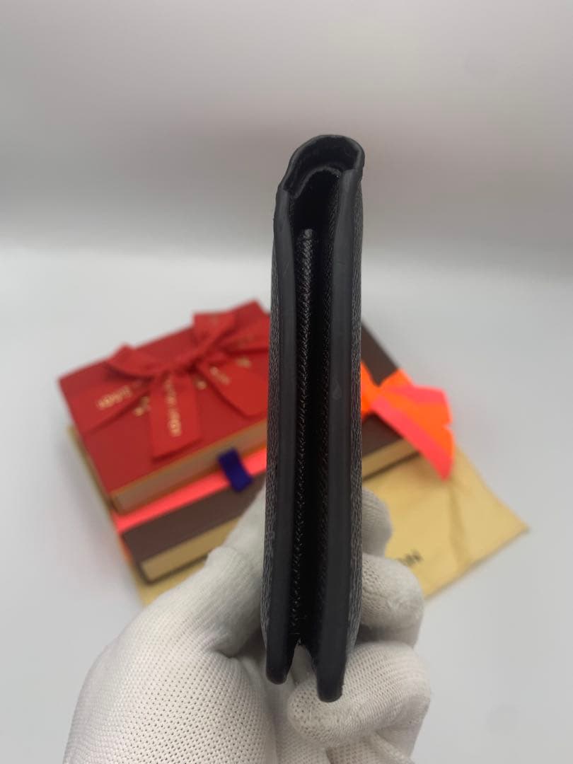ルイヴィトン ポルトフォイユマルコ ダミエ グラフィット 二つ折り財布