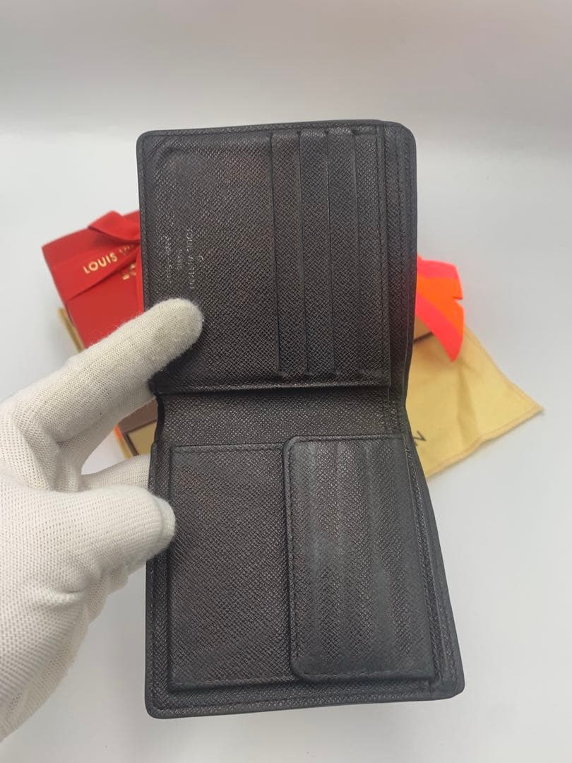 ルイヴィトン ポルトフォイユマルコ ダミエ グラフィット 二つ折り財布