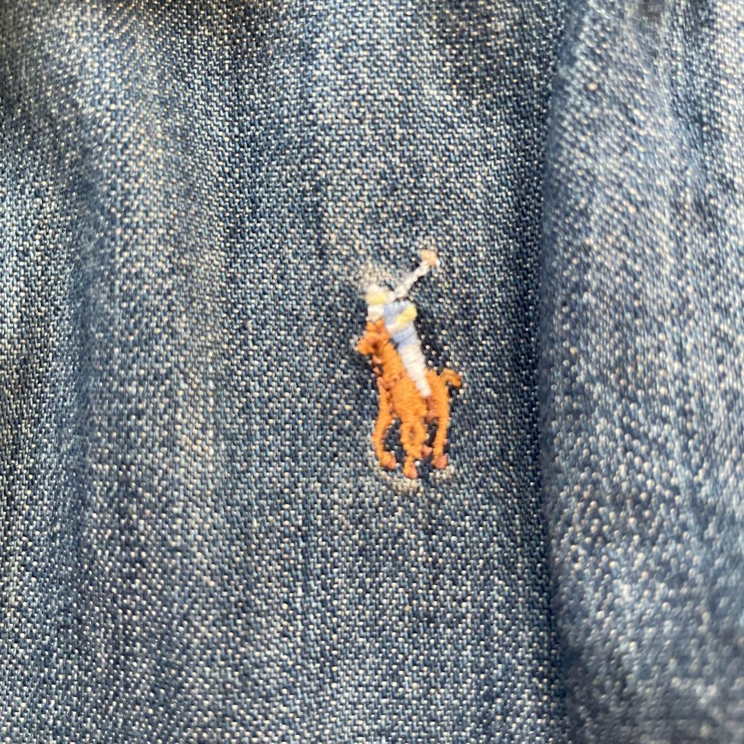 【新品】ラルフローレン　デニムワンピース パンツ付　18Ｍ　ベビー85㎝