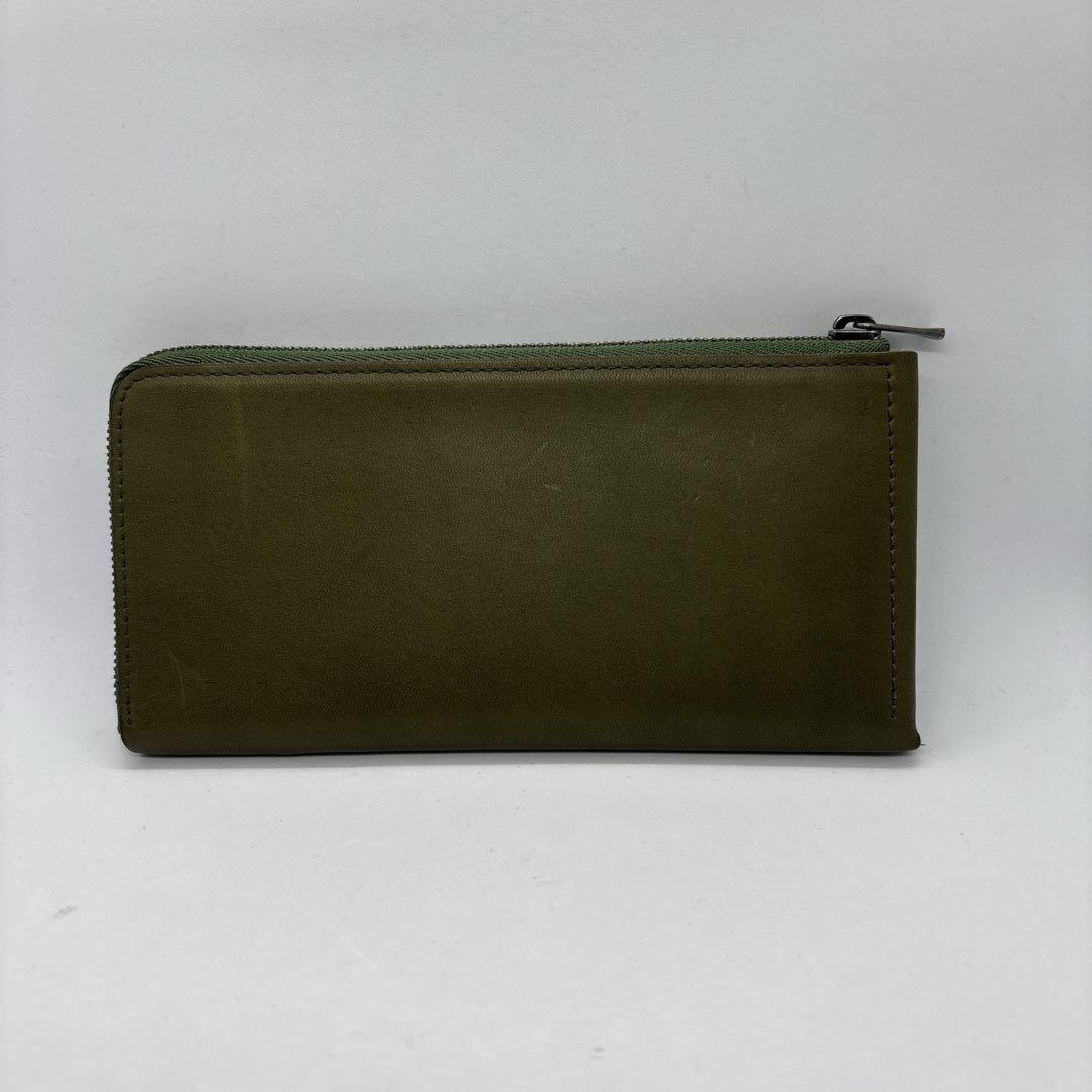 【美品】ステータシー　イルモードジップ　長財布　右利き用　カーキ
