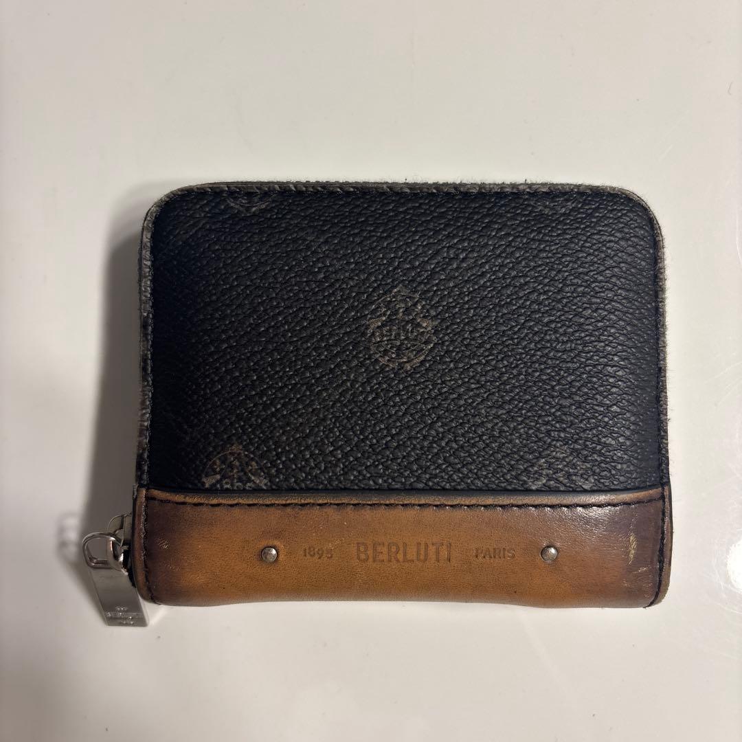 ベルルッティ レザー シグネチャーキャンバス ブラック 黒 ブラウン 茶 財布