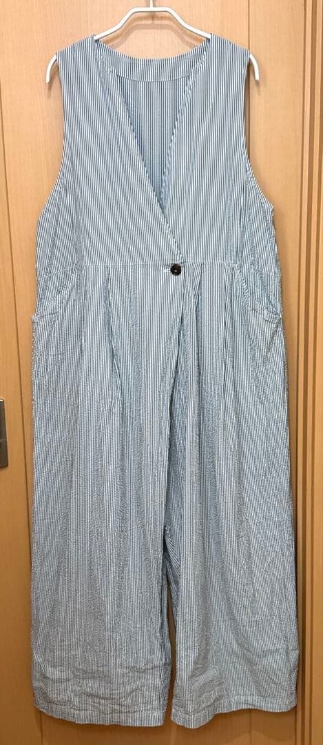 【美品】 ネストローブ サッカーストライプサロペット