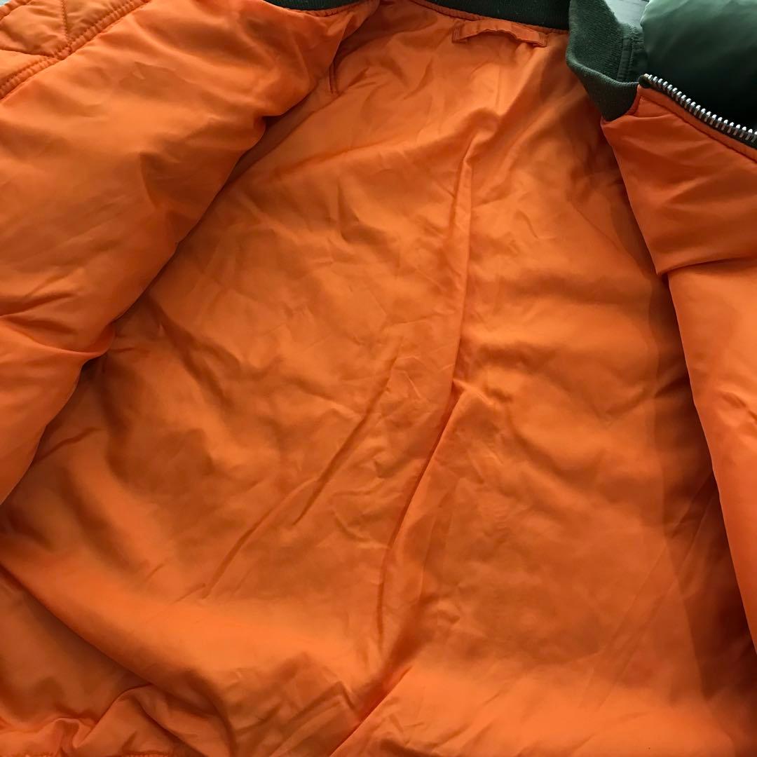 ALPHA MA-1 フライトジャケット 中綿 丈短 カーキ XL