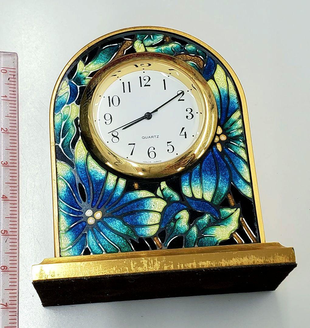 【宮内庁御用達】安藤七宝店　七宝焼　置き時計