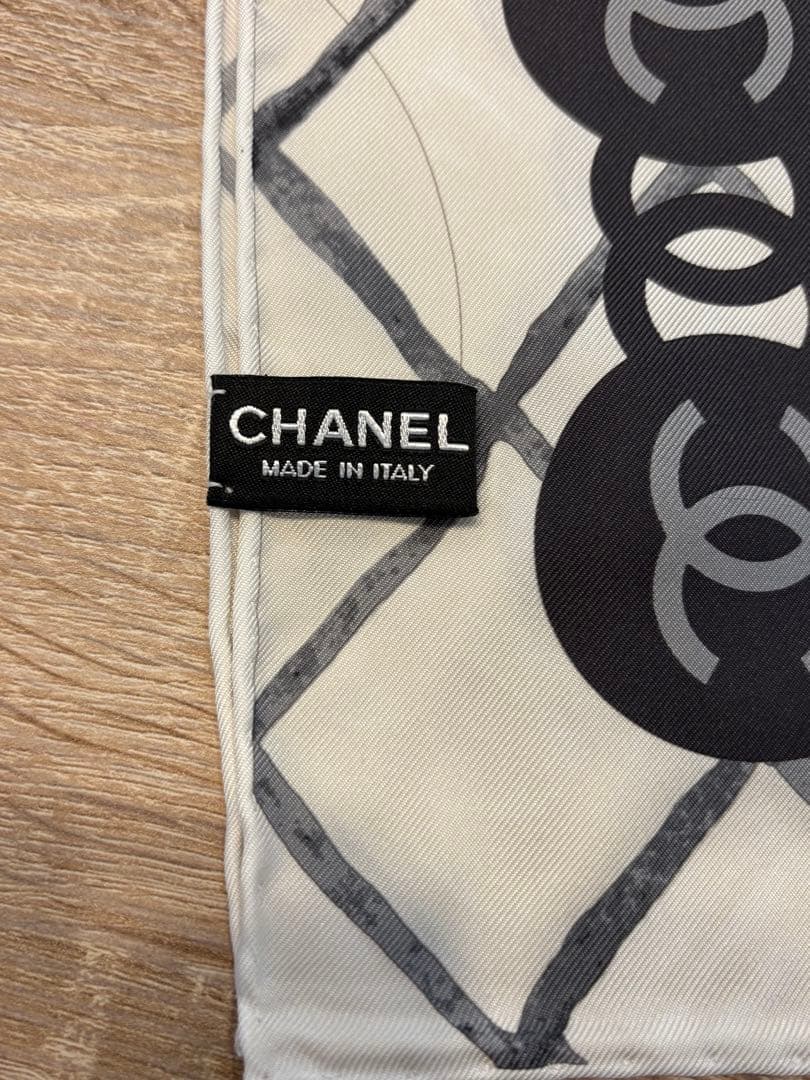 未使用品 シャネル CHANELココマーク カメリア シルクスカーフ