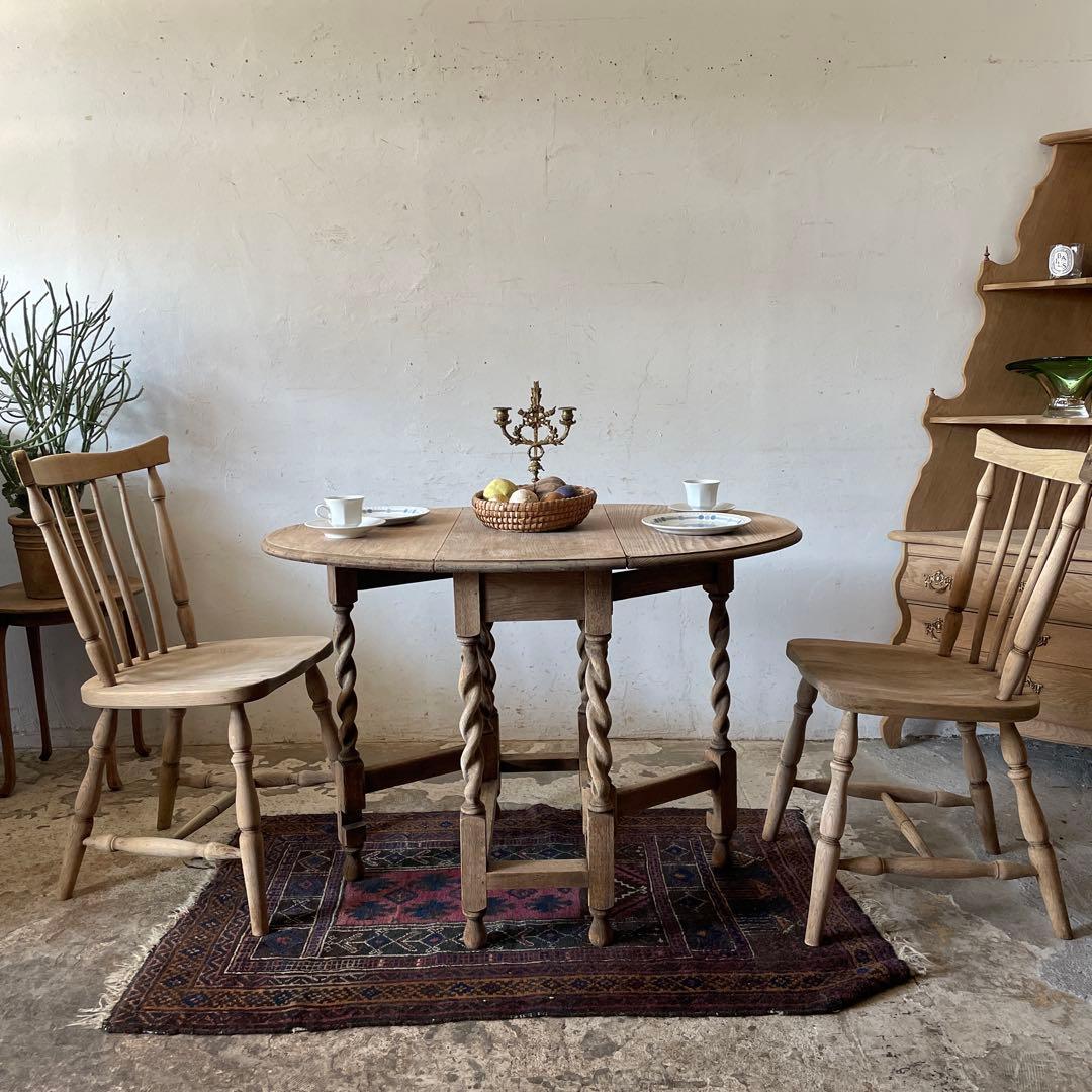 ビンテージ　ゲートレッグテーブル ドロップリーフテーブル 剥離